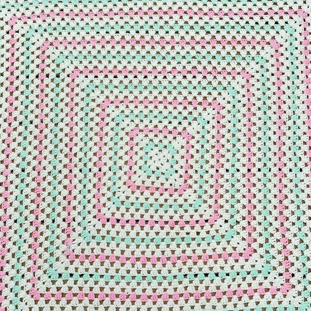 Hand Crocheted Baby Blanket 56